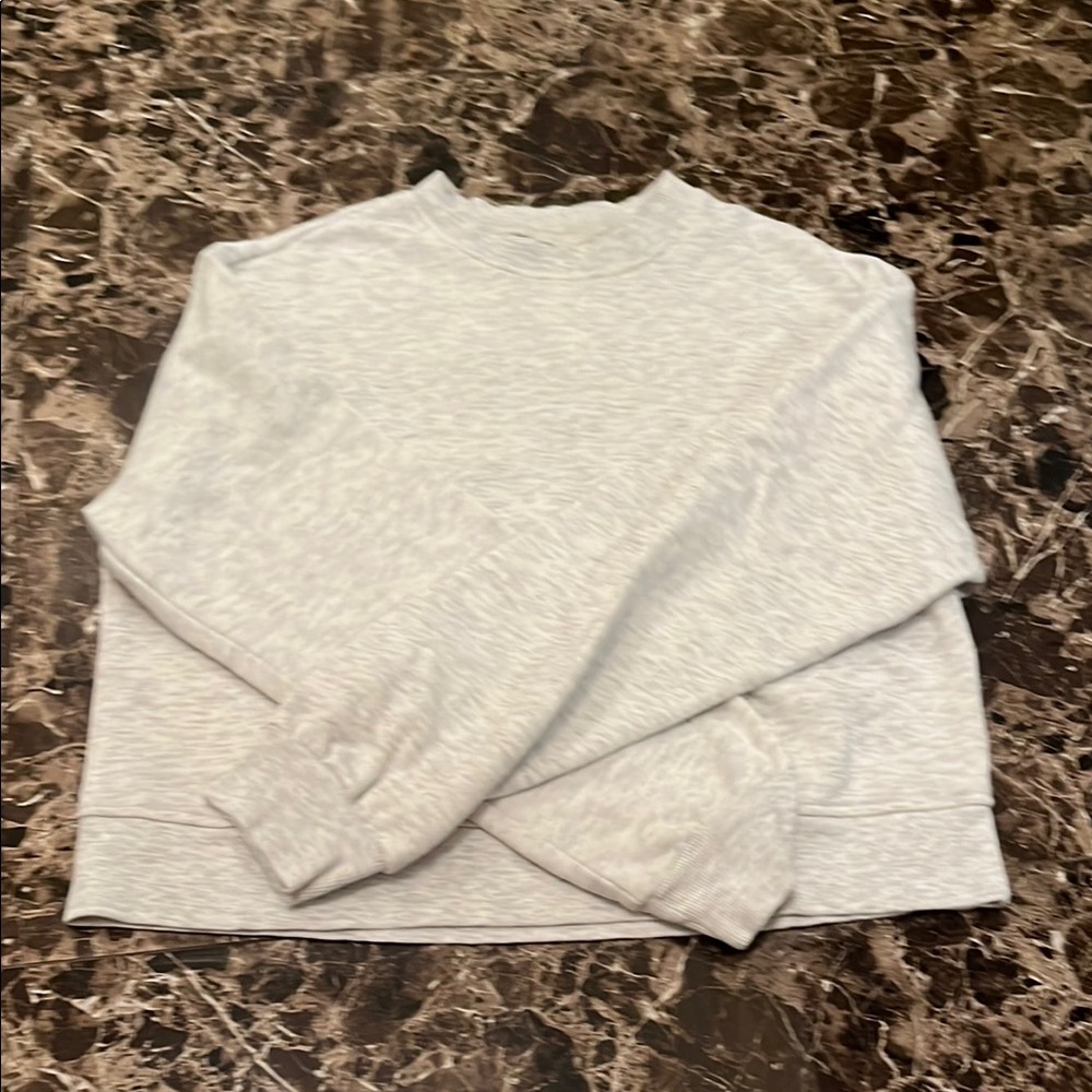 H&M White Crew Neck Sweater Soft Cotton Minimalist Design